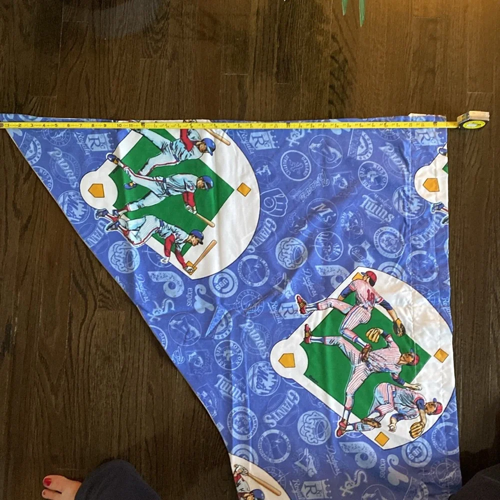 Vintage 90’s MLB Baseball Curtains Fabric